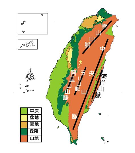 台灣山脈地圖全圖|臺灣觀光資訊網兒童網